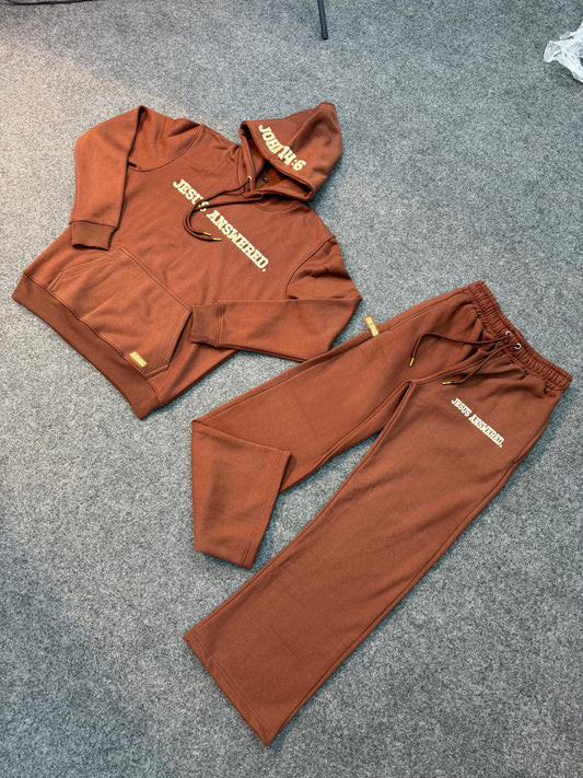 Brown Hoodie Set