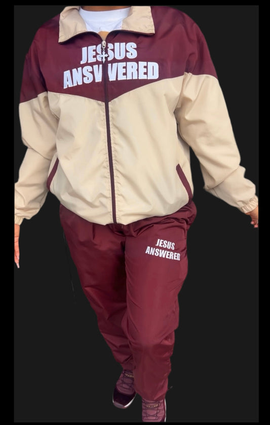 Burgundy "Jesus Answered Sets"