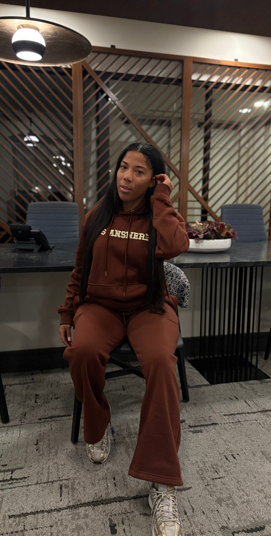 Brown Hoodie Set