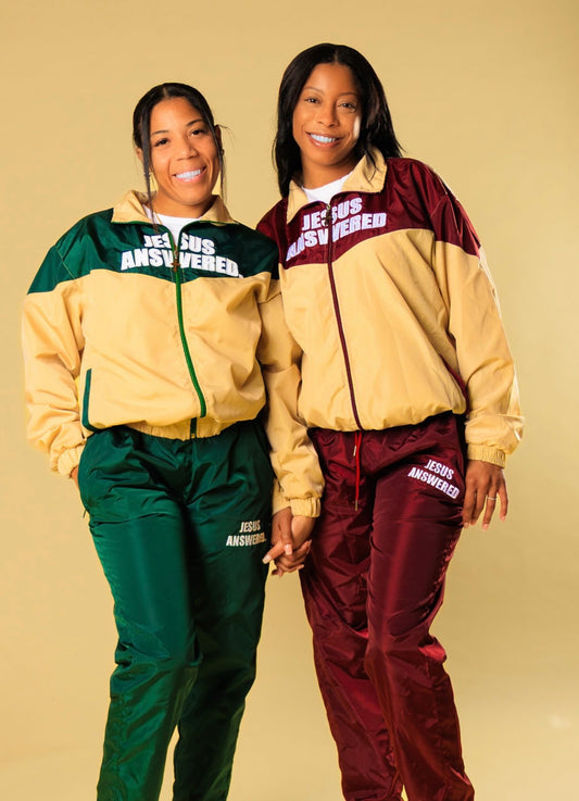 Winter Sale!!!!! Burgundy "Jesus Answered Sets"