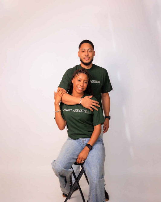 Hunter Green T-Shirt with cream words